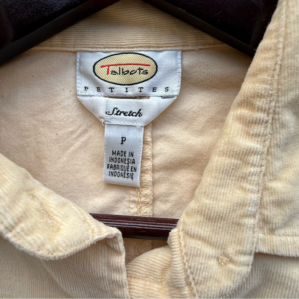 Talbots Cream Stretch Shirt - Picture 2 of 5